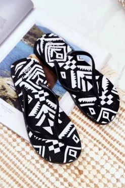 Boto Klapki Sportowe|Klapki Damskie Japonki*Gumowe Klapki Japonki Lu Boo Czarne