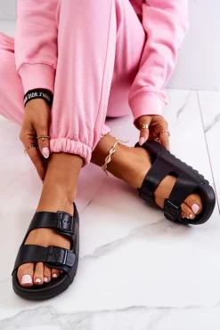 Boto Klapki Na Platformie|Klapki Damskie Klasyczne*Gumowe Klapki Na Platformie Czarne Westie