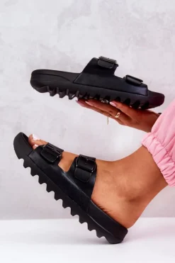 Boto Klapki Na Platformie|Klapki Damskie Klasyczne*Gumowe Klapki Na Platformie Czarne Westie