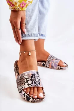 ZAXY Klapki Sportowe|Klapki Damskie Klasyczne*Gumowe Pachnące Klapki JJ285098 Czarno-Beżowe