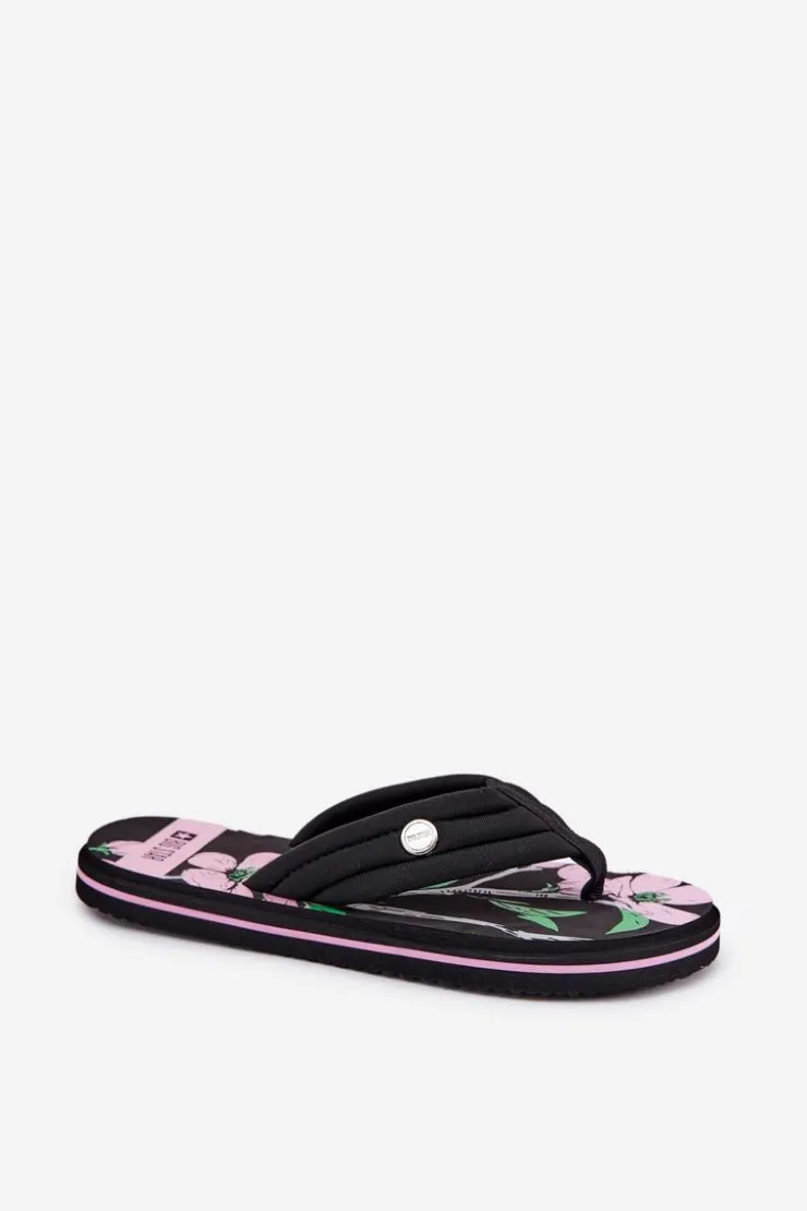 Damskie Big Star Shoes Japonki Klapki Damskie Piankowe Big Star RR274A111 Czarne