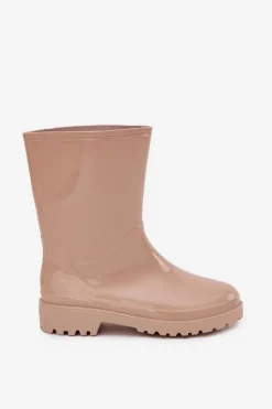 Damskie Boto Kalosze Damskie Beżowe Elvara