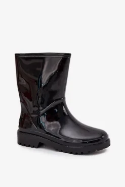 Boto Kalosze Damskie*Kalosze Damskie Czarne Elvara Czarny