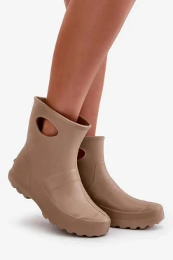 Hot Boto Kalosze Damskie Wodoszczelne LEMIGO GARDEN 752 Camel
