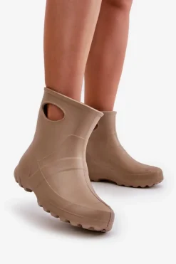 Hot Boto Kalosze Damskie Wodoszczelne LEMIGO GARDEN 752 Camel