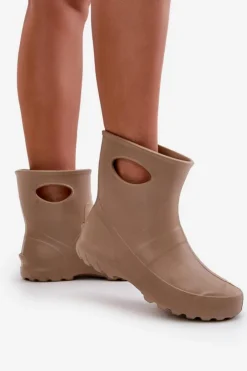 Hot Boto Kalosze Damskie Wodoszczelne LEMIGO GARDEN 752 Camel
