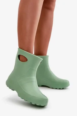 Damskie Boto Kalosze Damskie Wodoszczelne LEMIGO GARDEN 752 Miętowe
