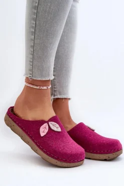 INBLU Kapcie Klasyczne|Klapki Damskie Klasyczne*Kapcie Damskie Filcowe ED000013 Fuksja