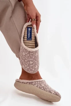 Damskie INBLU Kapcie Damskie Love ET000032 Beżowe