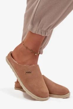 INBLU Kapcie Klasyczne|Klapki Damskie Klasyczne*Kapcie Damskie Obuwie Domowe CS000045 Camel Brązowy