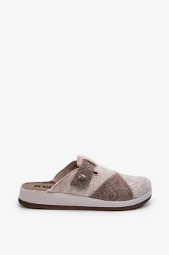 Clearance INBLU Kapcie Damskie Profilaktyczne CT000032 Beżowe