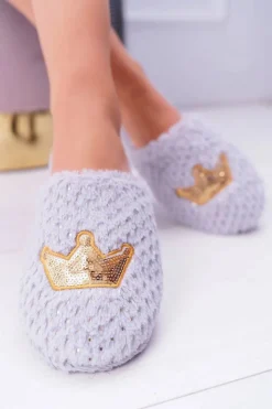 Boto Kapcie Damskie SOXO Złota Korona Szare