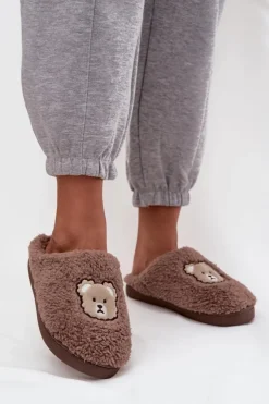 Damskie Boto Kapcie Damskie Z Futerkiem Typu Baranek I Misiem Czekoladowe Temiena