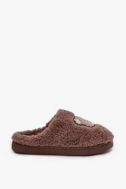 Damskie Boto Kapcie Damskie Z Futerkiem Typu Baranek I Misiem Czekoladowe Temiena