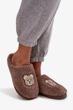 Damskie Boto Kapcie Damskie Z Futerkiem Typu Baranek I Misiem Czekoladowe Temiena