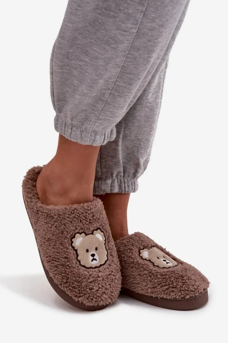 Damskie Boto Kapcie Damskie Z Futerkiem Typu Baranek I Misiem Czekoladowe Temiena