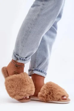 Boto Kapcie Klasyczne|Klapki Damskie Klasyczne*Kapcie Damskie Z Futerkiem Beżowe Vienitta