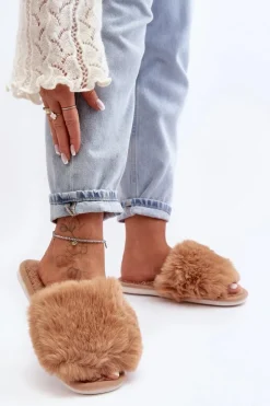 Boto Kapcie Klasyczne|Klapki Damskie Klasyczne*Kapcie Damskie Z Futerkiem Beżowe Vienitta