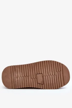 Hot Boto Kapcie Na Grubej Podeszwie Z Eko Zamszu Beżowe Sylva