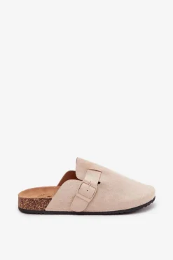 Boto Klapki Korkowe|Klapki Na Platformie*Klapki Chodaki Damskie i Na Korkowej Platformie Z Klamrą Jasnobeżowe Klarae