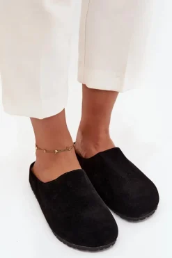 Damskie Boto Klapki Chodaki Damskie Na Platformie Czarne Sylviane