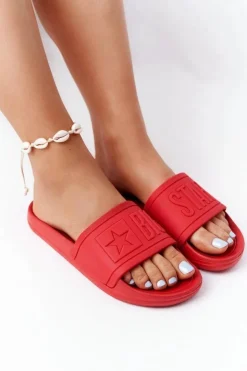 Big Star Shoes Klapki Sportowe|Klapki Damskie Big Star*Klapki Damskie Big Star Czerwone DD274A270