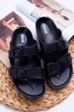 Damskie Big Star Shoes Klapki Damskie Big Star Czarne AA274A156