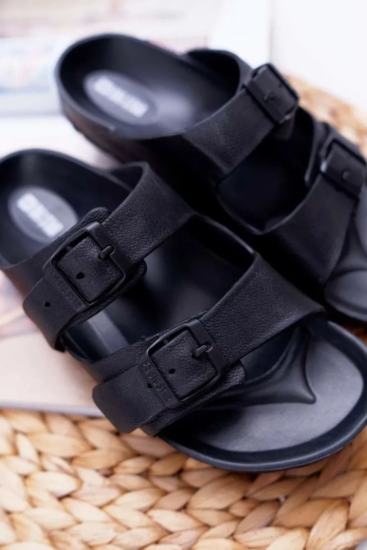 Damskie Big Star Shoes Klapki Damskie Big Star Czarne AA274A156