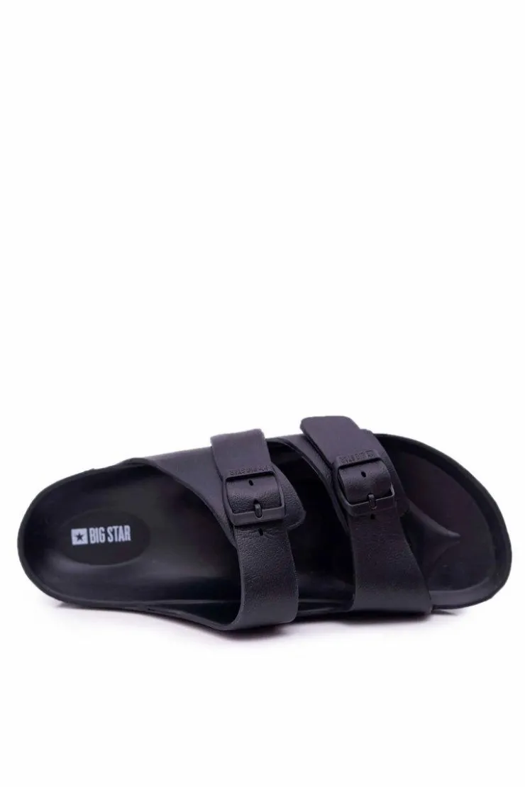 Damskie Big Star Shoes Klapki Damskie Big Star Czarne AA274A156