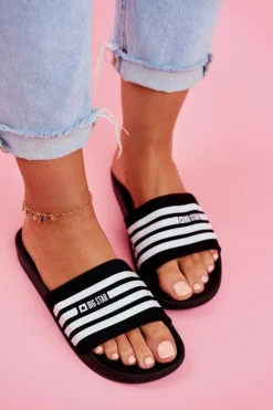 Big Star Shoes Klapki Sportowe|Klapki Damskie Big Star*Klapki Damskie Big Star FF274A353 Czarne