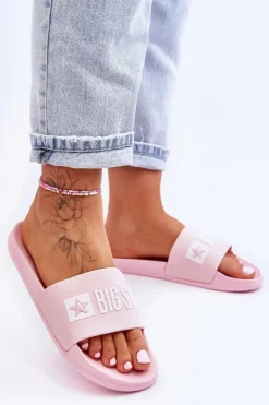 Damskie Big Star Shoes Klapki Damskie Big Star FF274A201 Różowe