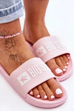 Damskie Big Star Shoes Klapki Damskie Big Star FF274A201 Różowe