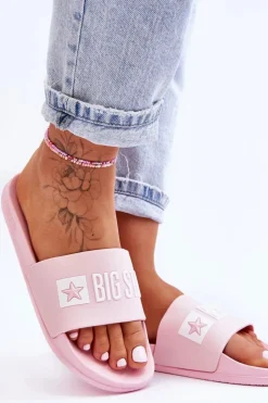 Damskie Big Star Shoes Klapki Damskie Big Star FF274A201 Różowe