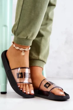 Clearance Big Star Shoes Klapki Damskie Big Star JJ274639 Czarne