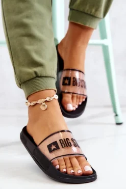 Clearance Big Star Shoes Klapki Damskie Big Star JJ274639 Czarne