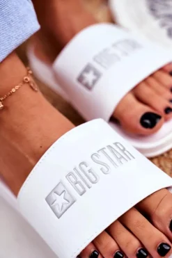 Big Star Shoes Klapki Damskie Big Star|Klapki Damskie Klasyczne*Klapki Damskie Big Star Klasyk Białe GG274044