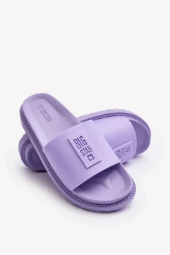 Big Star Shoes Klapki Damskie Big Star LL274426 Fioletowe