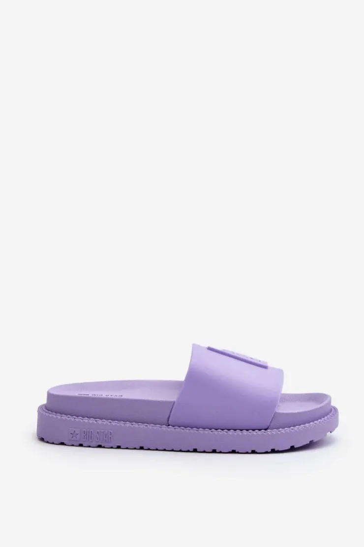 Big Star Shoes Klapki Damskie Big Star LL274426 Fioletowe