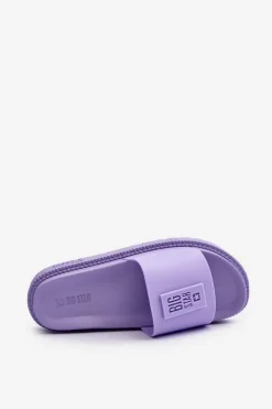 Big Star Shoes Klapki Damskie Big Star LL274426 Fioletowe