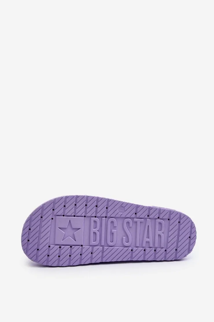 Big Star Shoes Klapki Damskie Big Star LL274426 Fioletowe