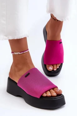 Damskie Big Star Shoes Klapki Damskie Big Star NN274026 Fuksja