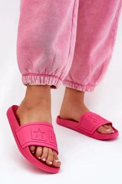 Big Star Shoes Klapki Sportowe|Klapki Damskie Big Star*Klapki Damskie Big Star NN274A668 Fuksja Różowy