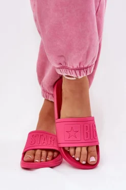Big Star Shoes Klapki Sportowe|Klapki Damskie Big Star*Klapki Damskie Big Star NN274A668 Fuksja Różowy