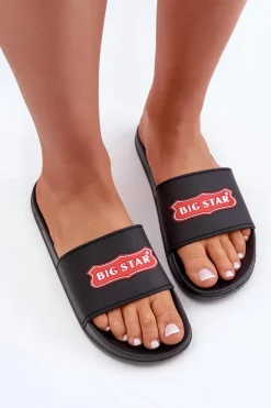 Damskie Big Star Shoes Klapki Damskie Big Star OO274038 Czarne
