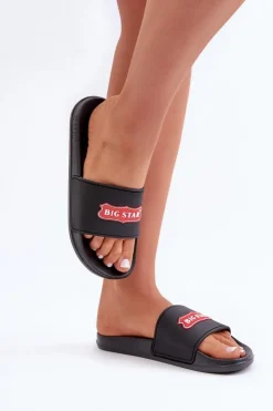 Damskie Big Star Shoes Klapki Damskie Big Star OO274038 Czarne