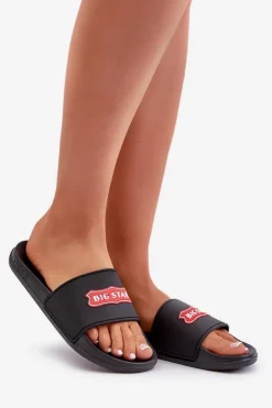 Damskie Big Star Shoes Klapki Damskie Big Star OO274038 Czarne