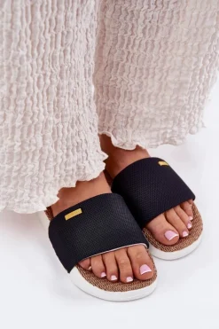 Best Big Star Shoes Klapki Damskie Big Star RR274A108 Czarne Czarny