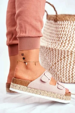 Big Star Shoes Klapki Damskie Big Star|Klapki Damskie Klasyczne*Klapki Damskie Big Star Różowe FF274669