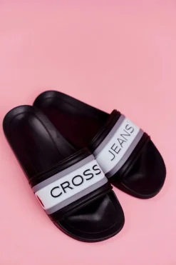 Damskie Cross Jeans Klapki Damskie Czarne FF2R4159C