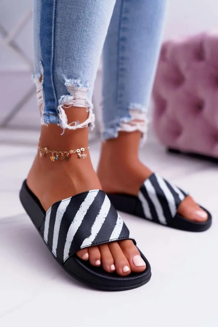 Boto Klapki Damskie Klasyczne*Klapki Damskie Czarne Aynna